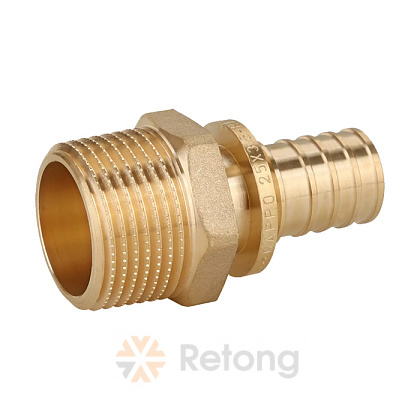 Переходник Gappo 32-R 1&amp;quot; с наружной резьбой латунный
