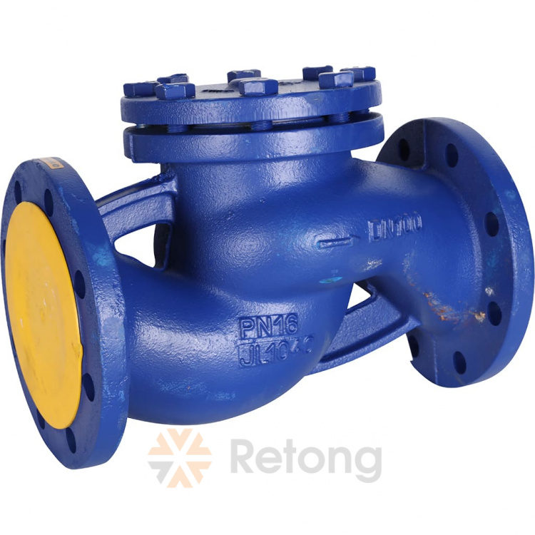 Клапан обратный подъемный Zetkama 287A, чугунный фланцевый, DN100, PN16, корпус-чугун