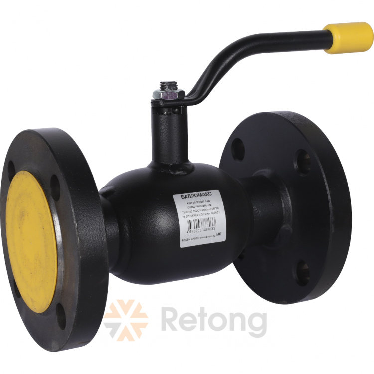 БРОЕН Балломакс КШТ 60.103.050 кран шар.сталь станд. проход DN 050 PN 40 фланц. с рукояткой [КШТ 60.103.050.А.40]