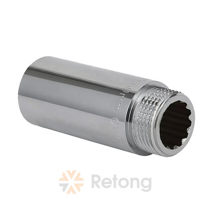Удлинитель Gappo 3/4&amp;quot; x 60 мм ВР-НР, хромированный 3/4&amp;quot; x 60 мм