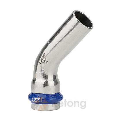 Угол 45° однораструбный Varmega Inox Press 54x54a