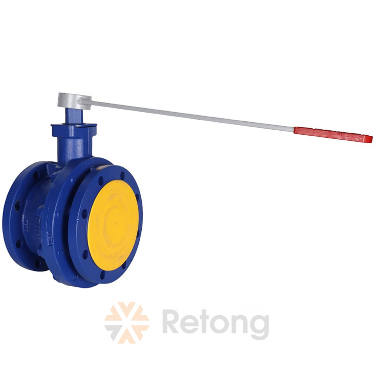 Кран шаровый полнопроходной Zetkama 565, чугунный фланцевый, DN125, PN16, корпус-чугун, шар-латунь, рукоятка-рычаг