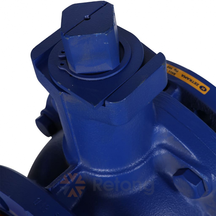 Кран шаровый полнопроходной Zetkama 565, чугунный фланцевый, DN125, PN16, корпус-чугун, шар-латунь, рукоятка-рычаг