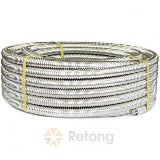 Труба гофрированная сталь нерж SS304 15A Ру15 отожженная бухта 50м STAHLMANN SP3041500050