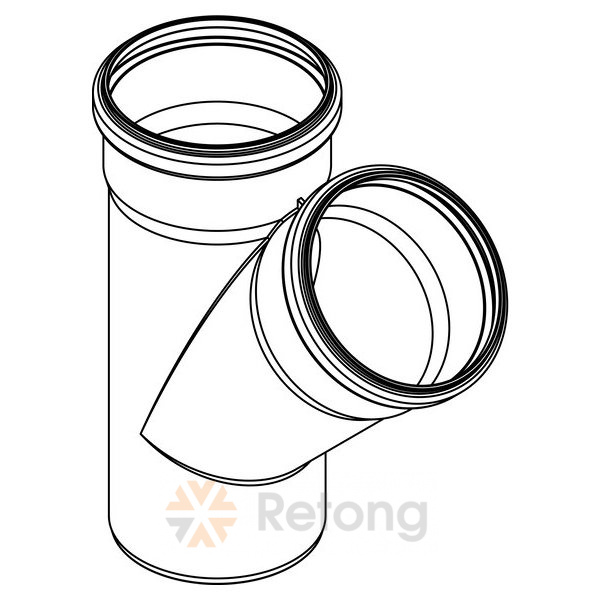 Тройник Rehau RAUPIANO PLUS 110/110 х 45°