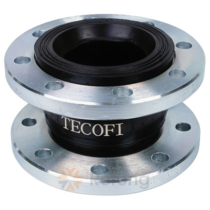 Компенсатор резиновый антивибрационный EPDM DI7240N Ду 250 Ру10 фл L=240мм Tecofi DI7240N-0250 сжатие/растяжение 25/16 мм