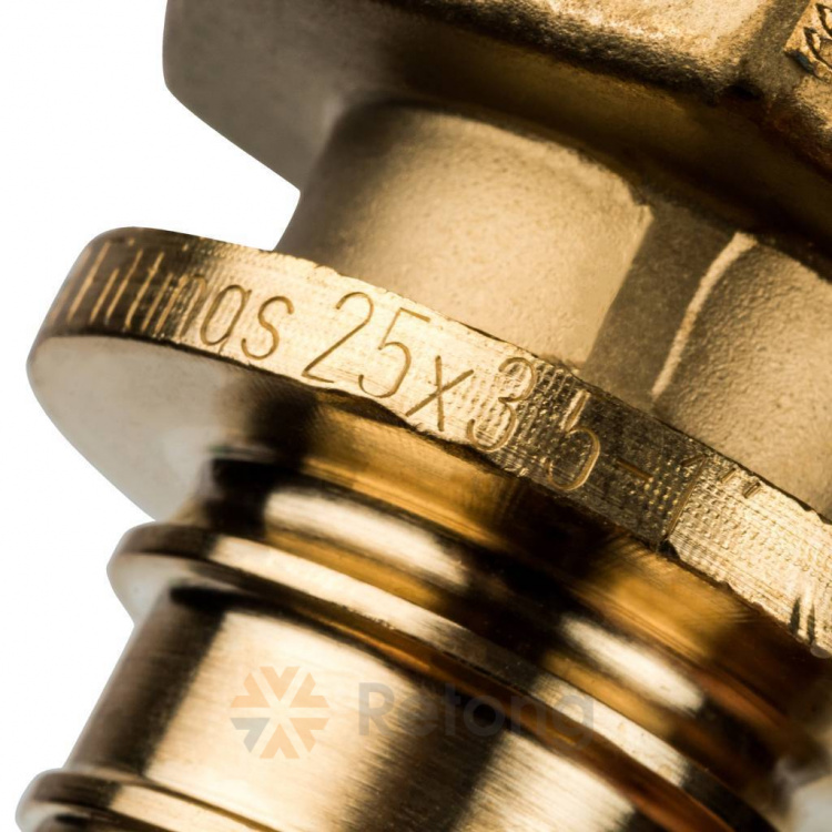 STOUT Переходник с наружной резьбой 25xR 1  для труб из сшитого полиэтилена аксиальный